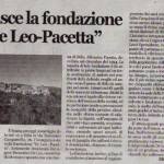 Nasce la fondazione De Leo Pacetta